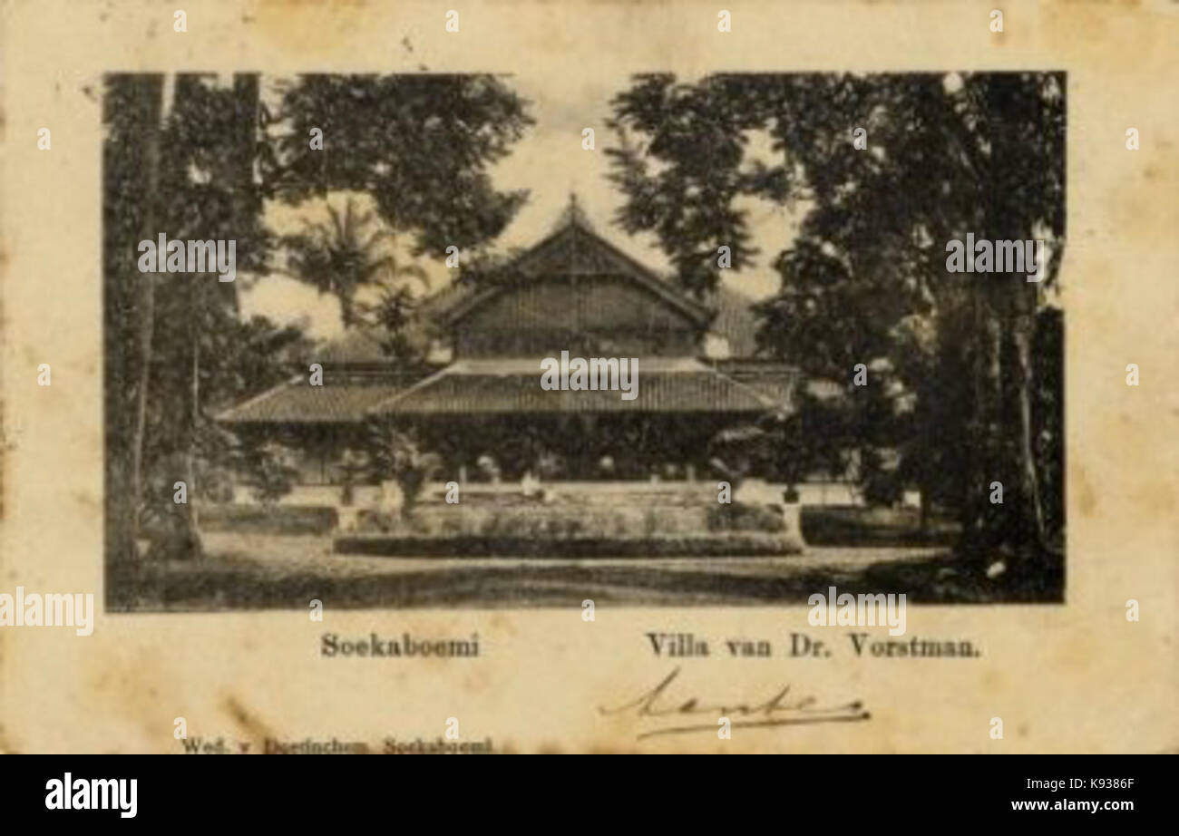 1404707 KITLV Soekaboemi Villa van Dr Vorstman 1895 1903 Foto Stock