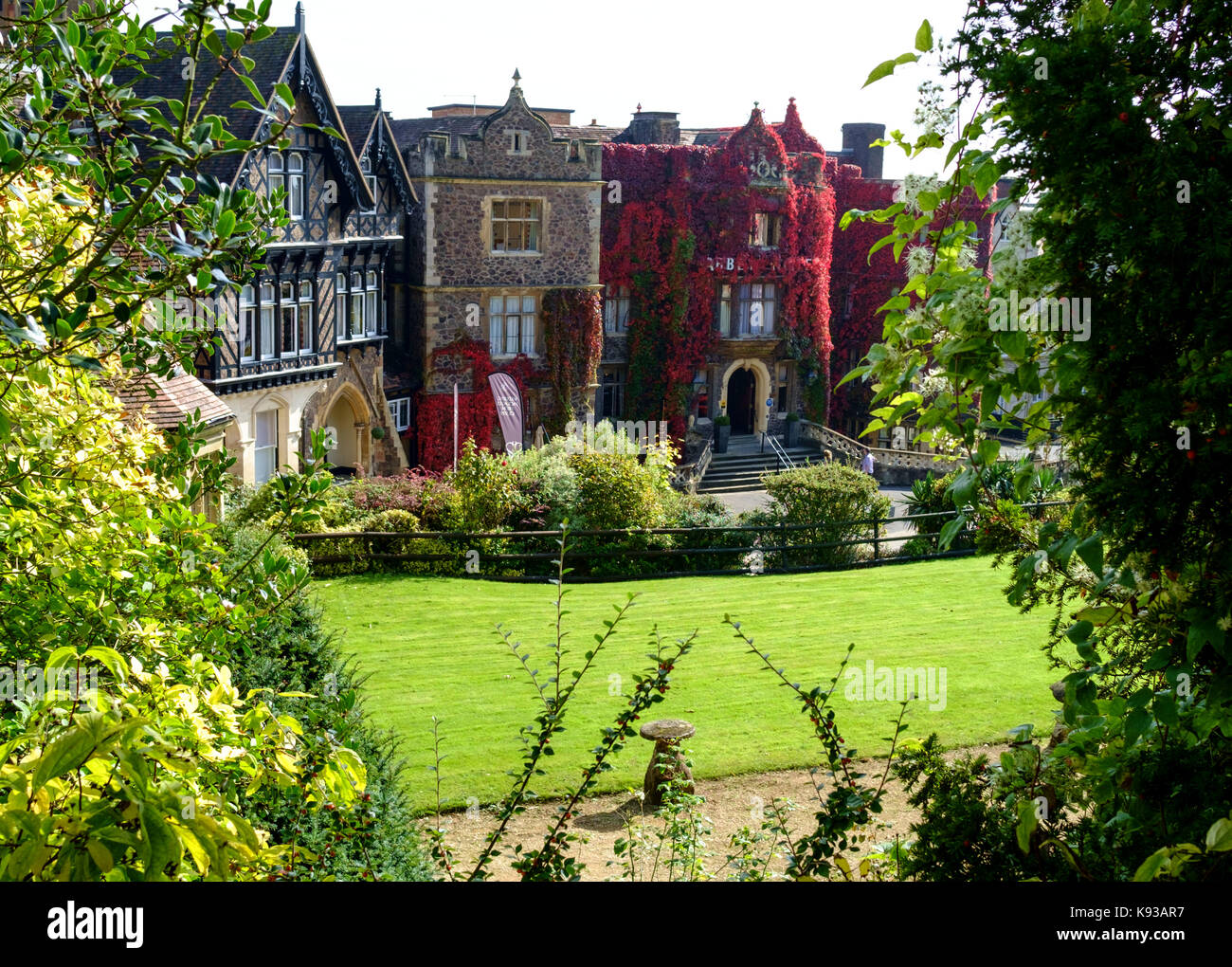 Intorno a great malvern, un piccolo paese di campagna in Worcestershire Inghilterra uk il abbey hotel Foto Stock