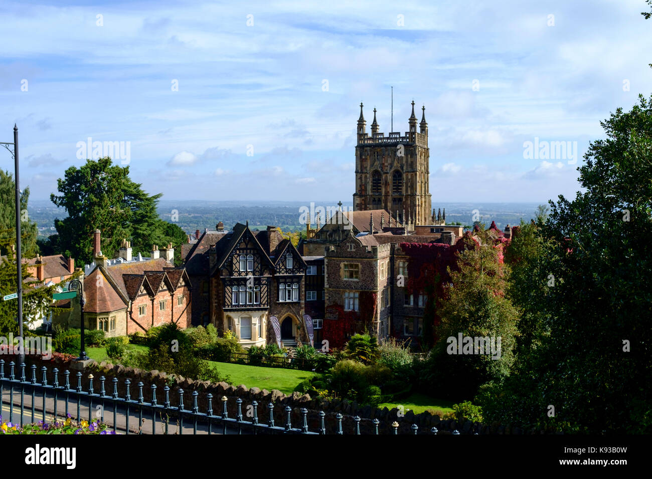 Intorno a great malvern, un piccolo paese di campagna in Worcestershire Inghilterra uk il abbey hotel Foto Stock