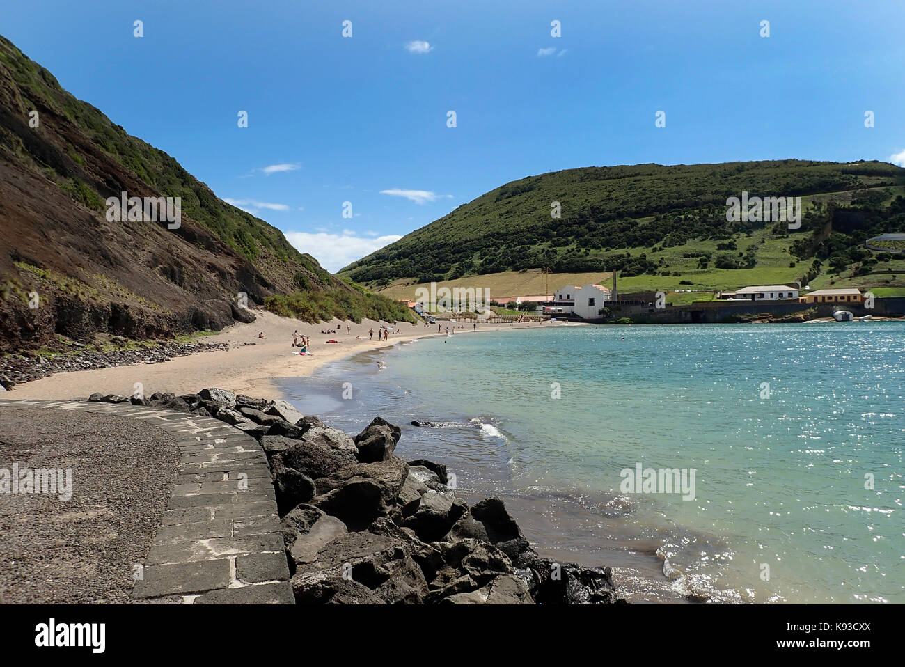 Porto Baia Pim isola Faial Azzorre Portogallo Europa Foto Stock