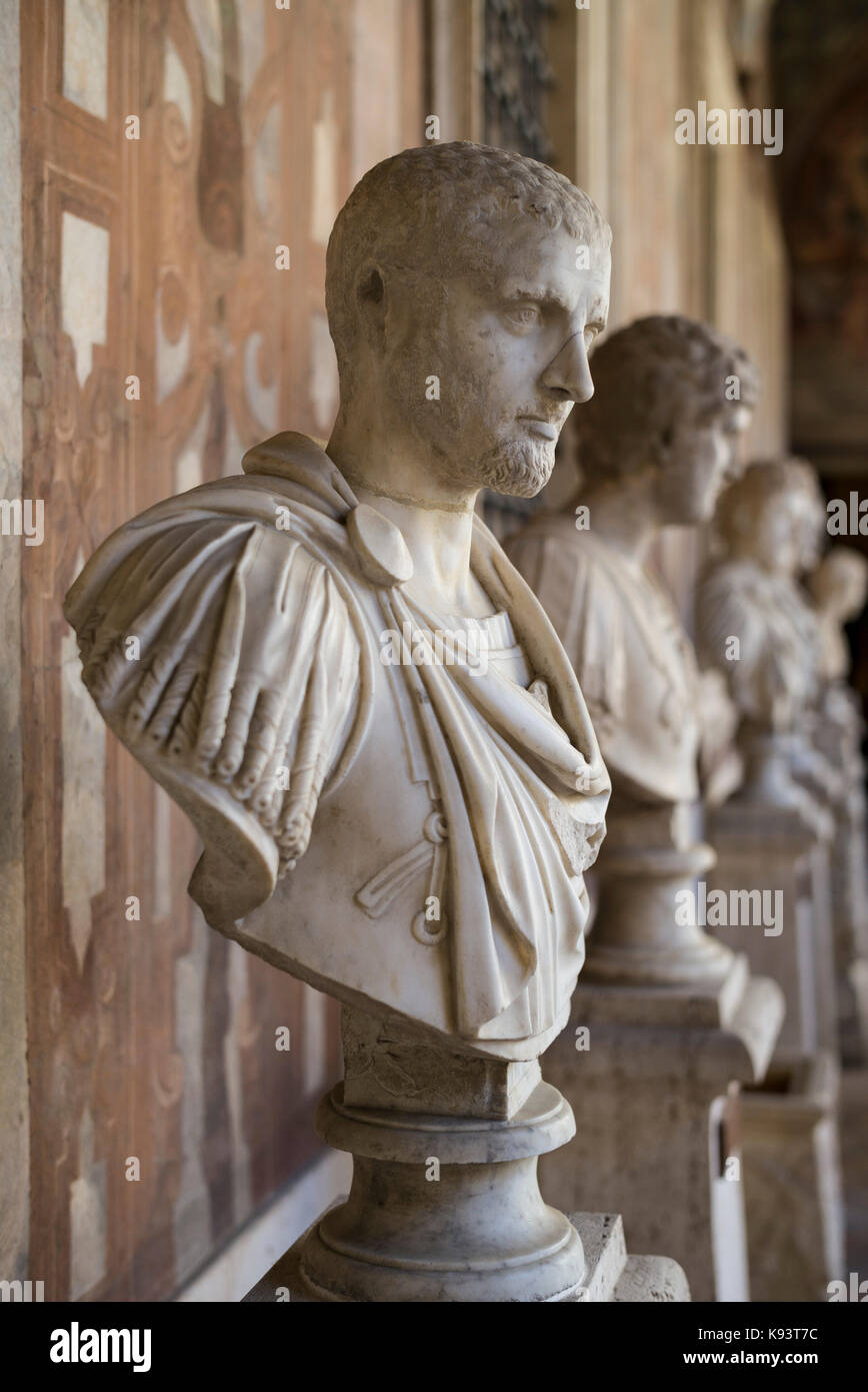 Roma. L'Italia. Busto di imperatore romano Geta (189-211 d.C.). Palazzo Altemps. Museo Nazionale Romano. Imperator Caesar Publio Settimio Geta Foto Stock