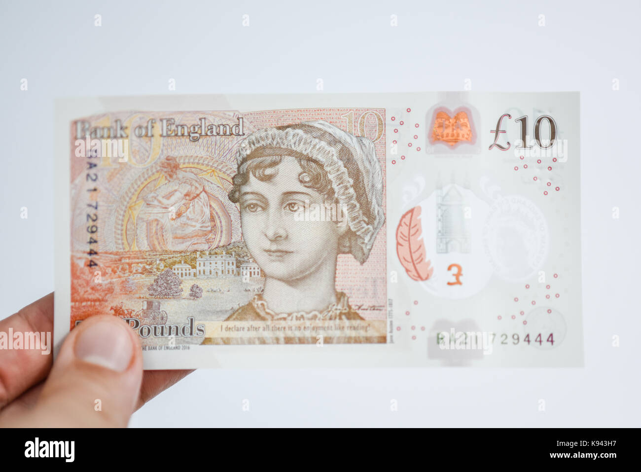 2017 Bank of England £10 nota Foto Stock