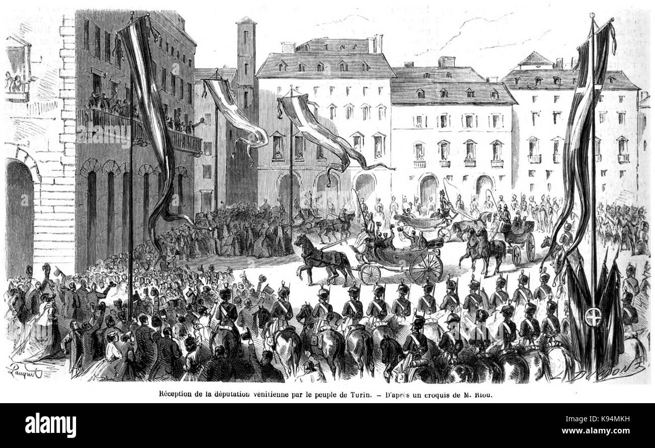 L'illustrazione 1866 Arrivo deputazione veneta Foto Stock