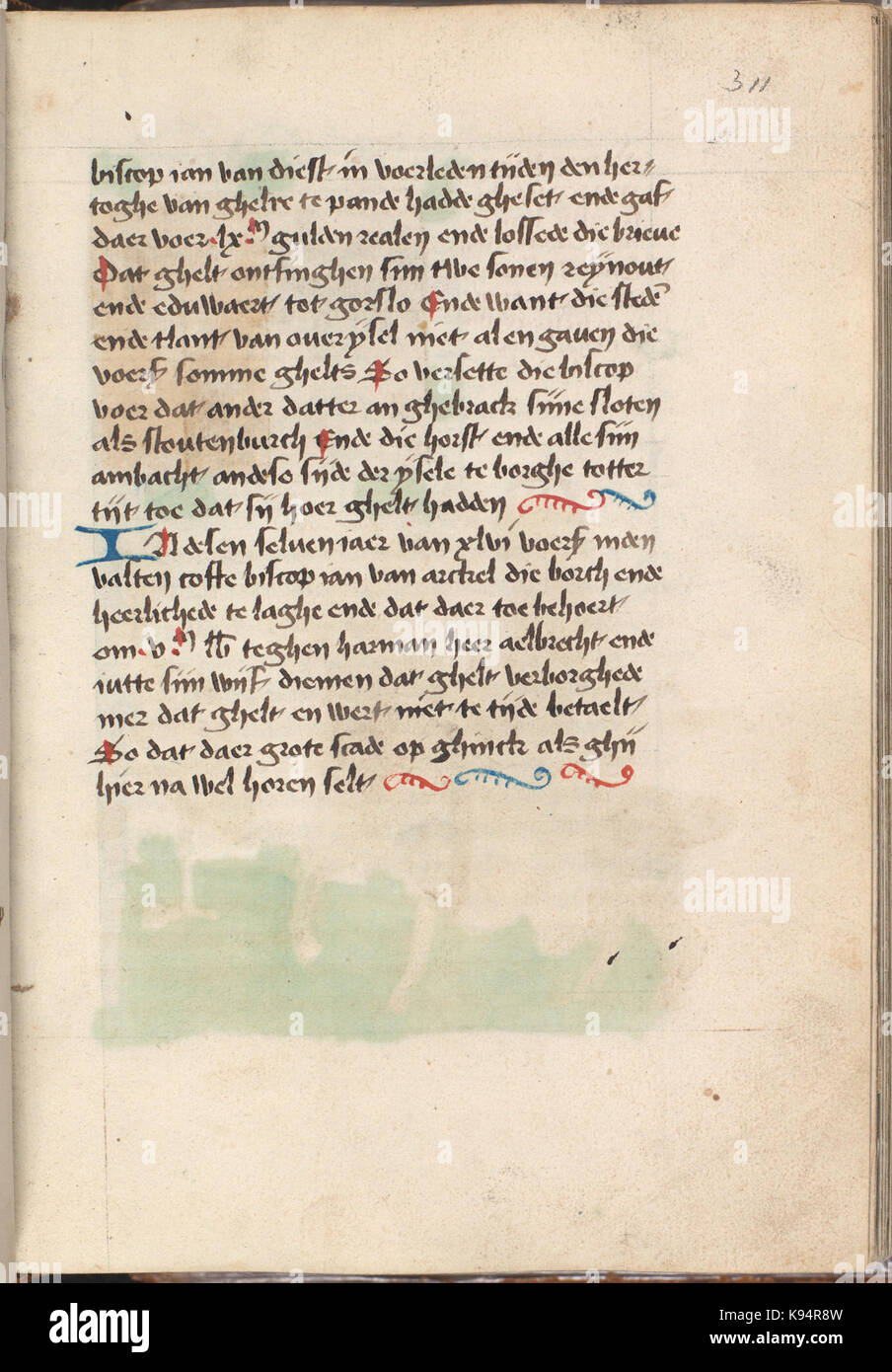Kattendijkekroniek (ca. 1491) KB KW 1900 A 008, folium 311r Foto Stock