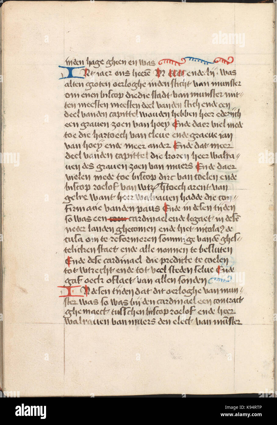 Kattendijkekroniek (ca. 1491) KB KW 1900 A 008, folium 520v Foto Stock