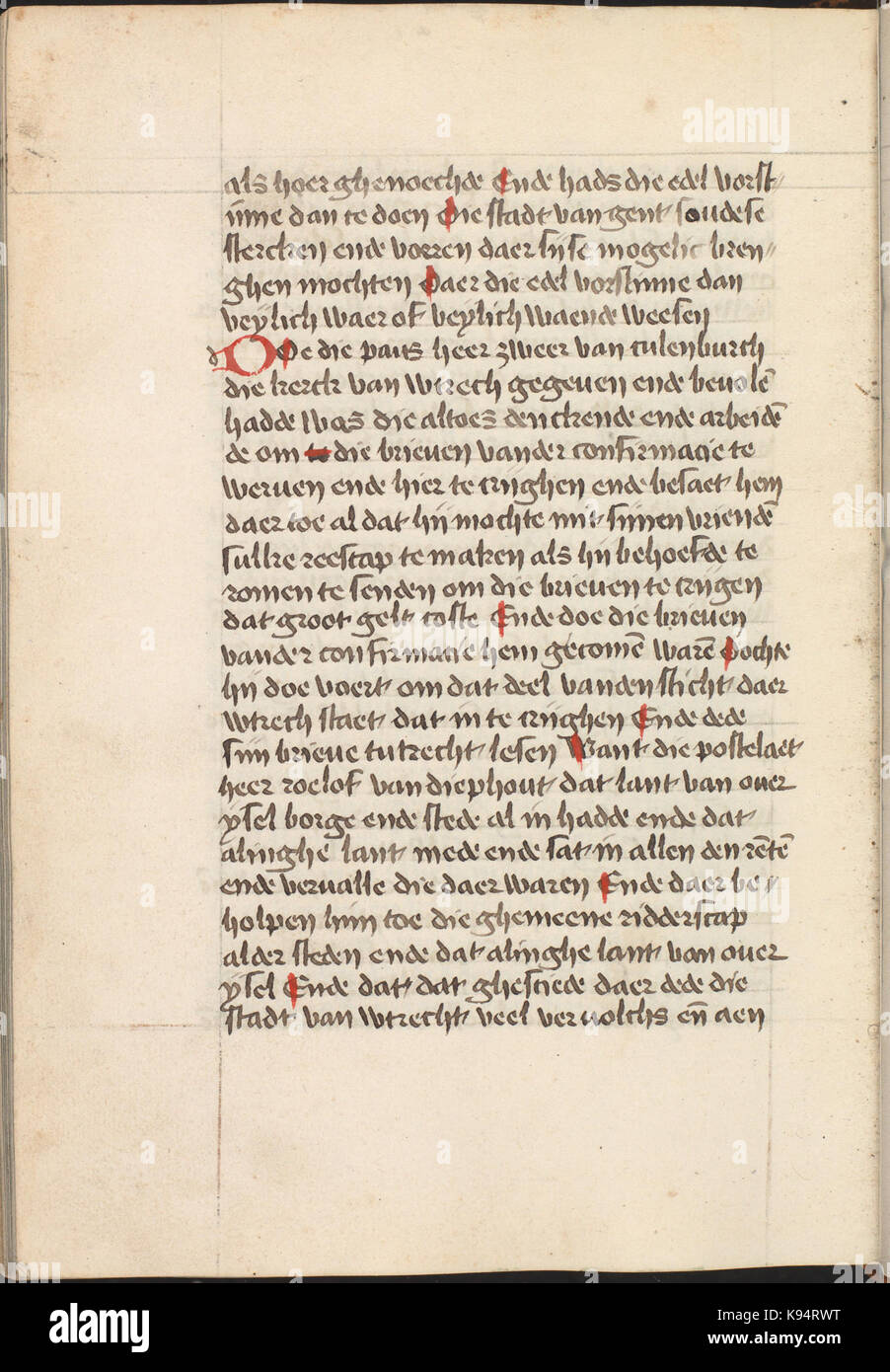 Kattendijkekroniek (ca. 1491) KB KW 1900 A 008, folium 498v Foto Stock