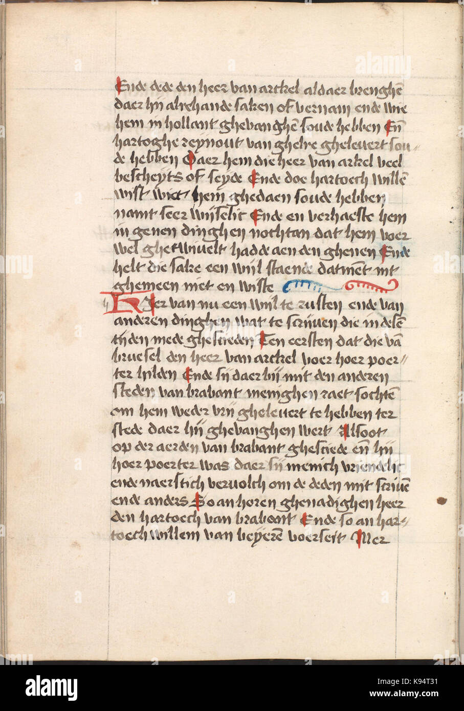 Kattendijkekroniek (ca. 1491) KB KW 1900 A 008, folium 411v Foto Stock