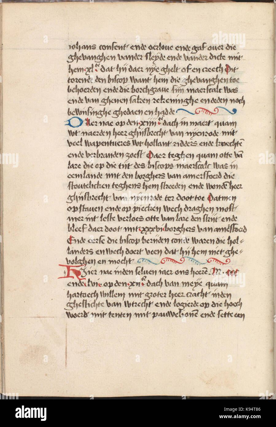 Kattendijkekroniek (ca. 1491) KB KW 1900 A 008, folium 324v Foto Stock