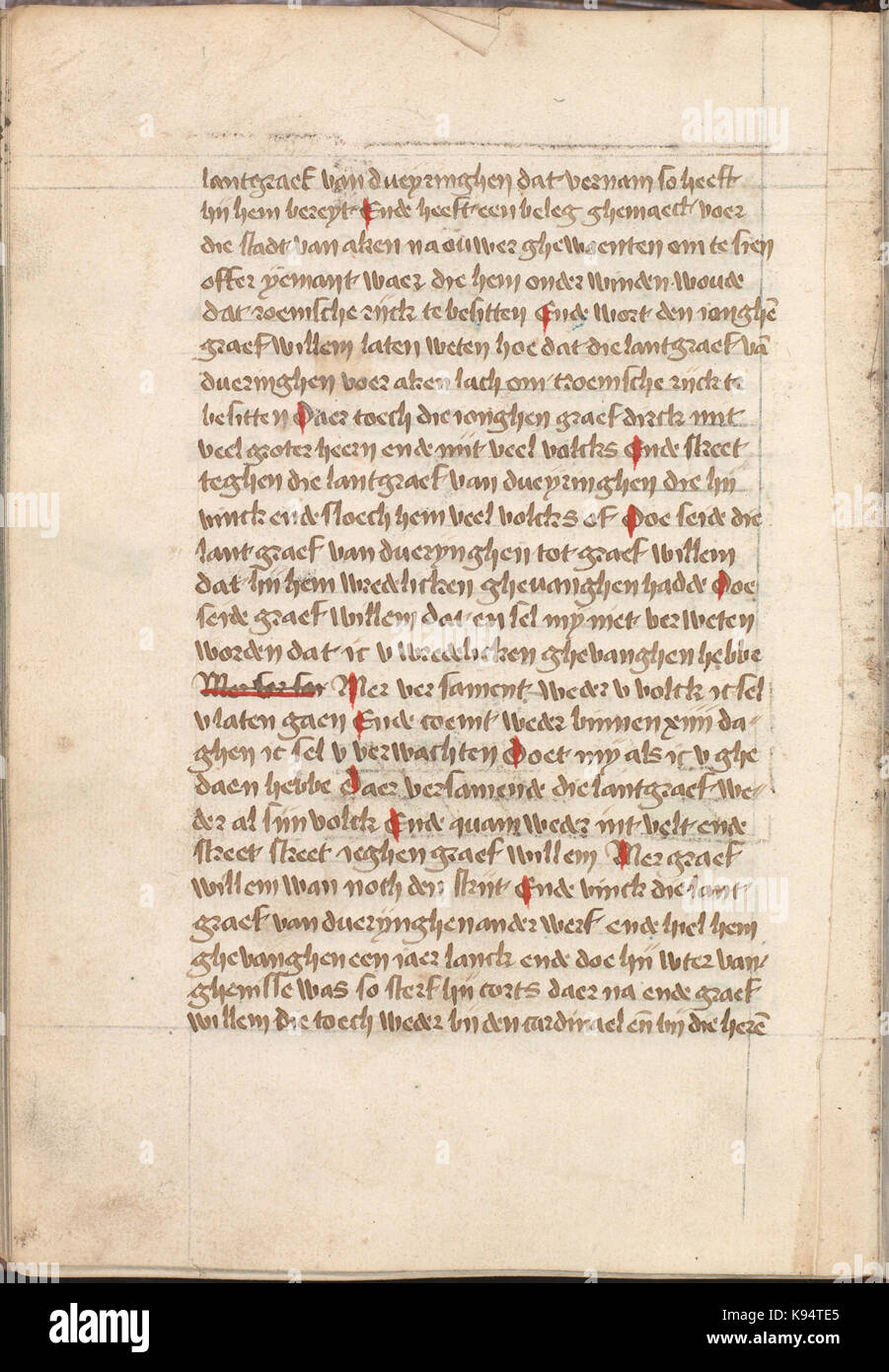 Kattendijkekroniek (ca. 1491) KB KW 1900 A 008, folium 234v Foto Stock