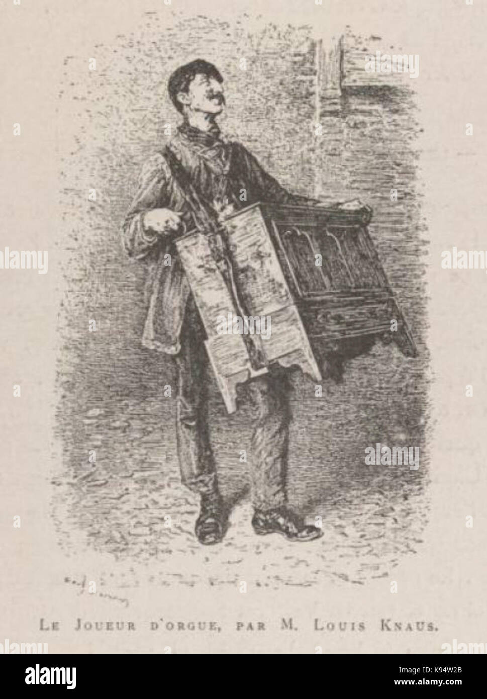 Louis Knaus, le joueur d'orgues Foto Stock