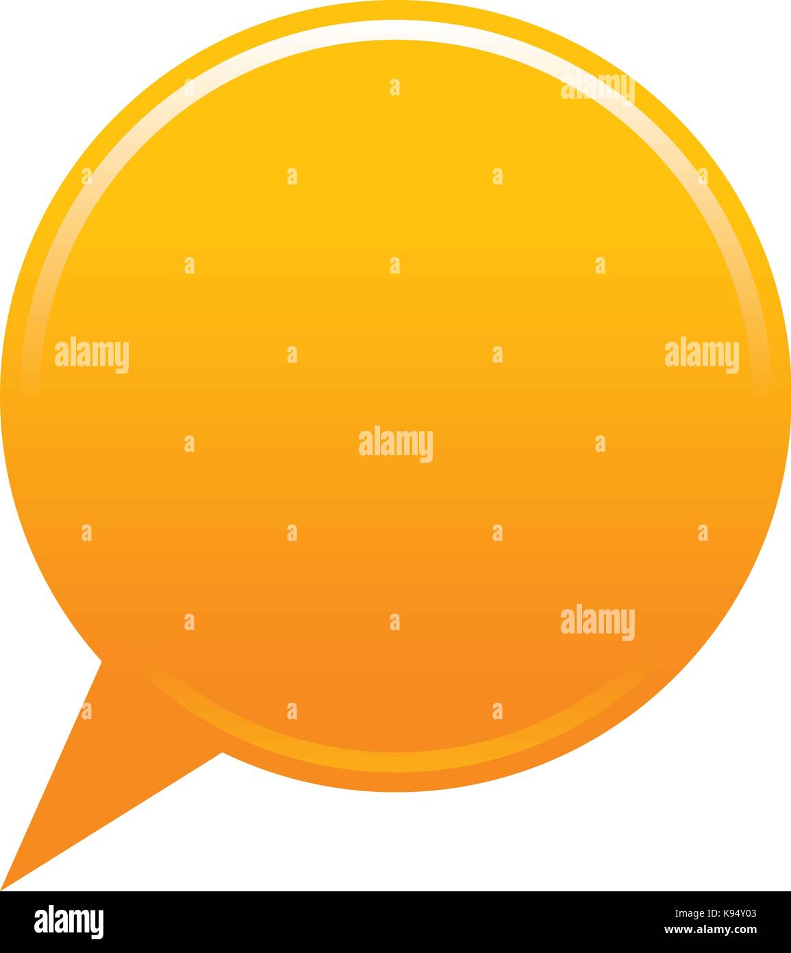 Orange mappa piatta pin posizione vuota icona cerchio forma vuota forma isolata. illustrazione vettoriale di un elemento grafico per il web design internet Illustrazione Vettoriale