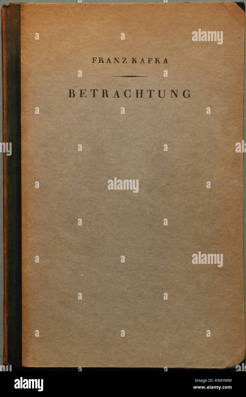 Kafka Betrachtung 1912 Foto Stock