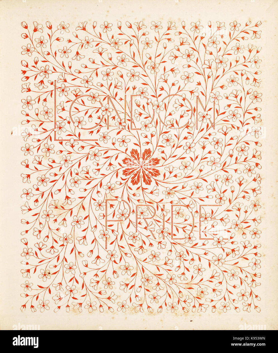 London Town fine carta design floreale Foto Stock