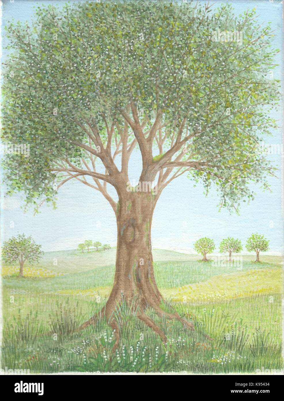 Baumlandschaft 3 Illustrazione Vettoriale