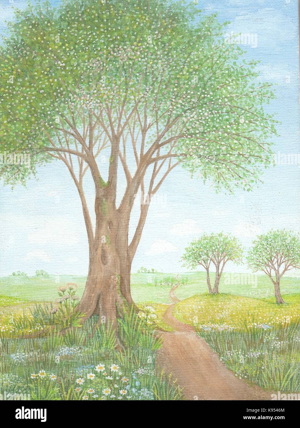 Baumlandschaft 1 Illustrazione Vettoriale
