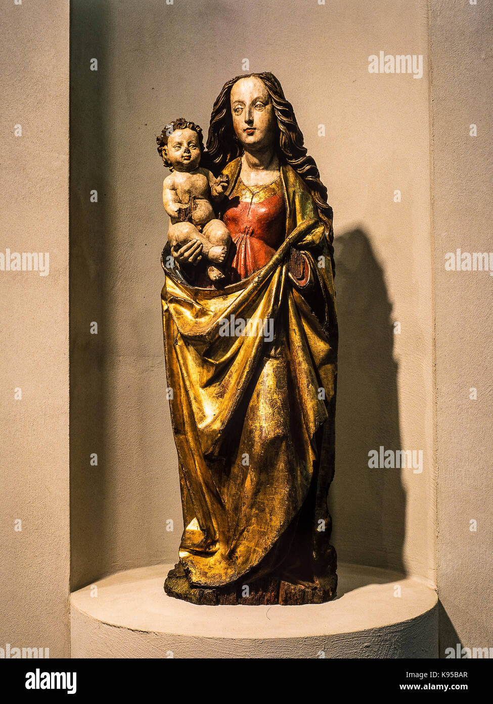 Sacre art - scultore dell'Alto Reno - Madonna con bambino circa 1510 Foto Stock