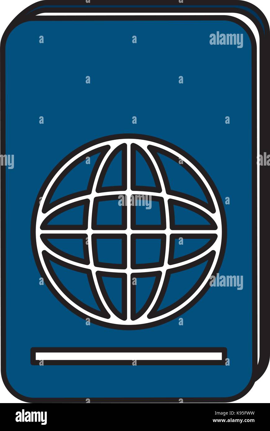 Passaporto Documento icona isolato illustrazione vettoriale design Illustrazione Vettoriale