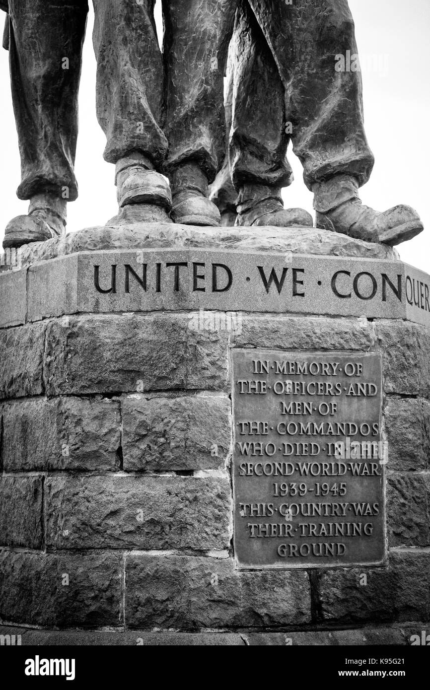Il Commando Memorial - una categoria di un monumento storico per il British Commando forze perso durante la II Guerra Mondiale, Spean Bridge, Scozia Foto Stock