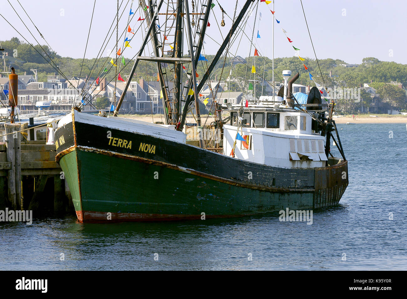 La pesca a strascico 'terra nova' legati a Provincetown. Foto Stock