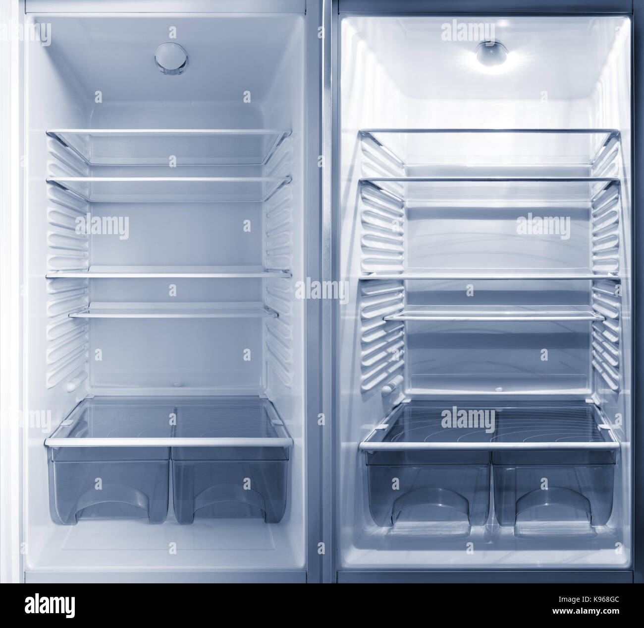 Vista delle parti all'interno del frigorifero Foto stock - Alamy