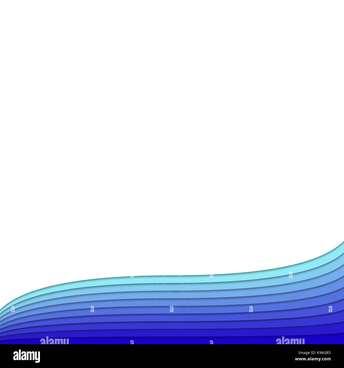 Modello di sfondo da colorate in blu di curve - Cancelleria del vettore grafico con effetto 3d per il concetto di spa Illustrazione Vettoriale