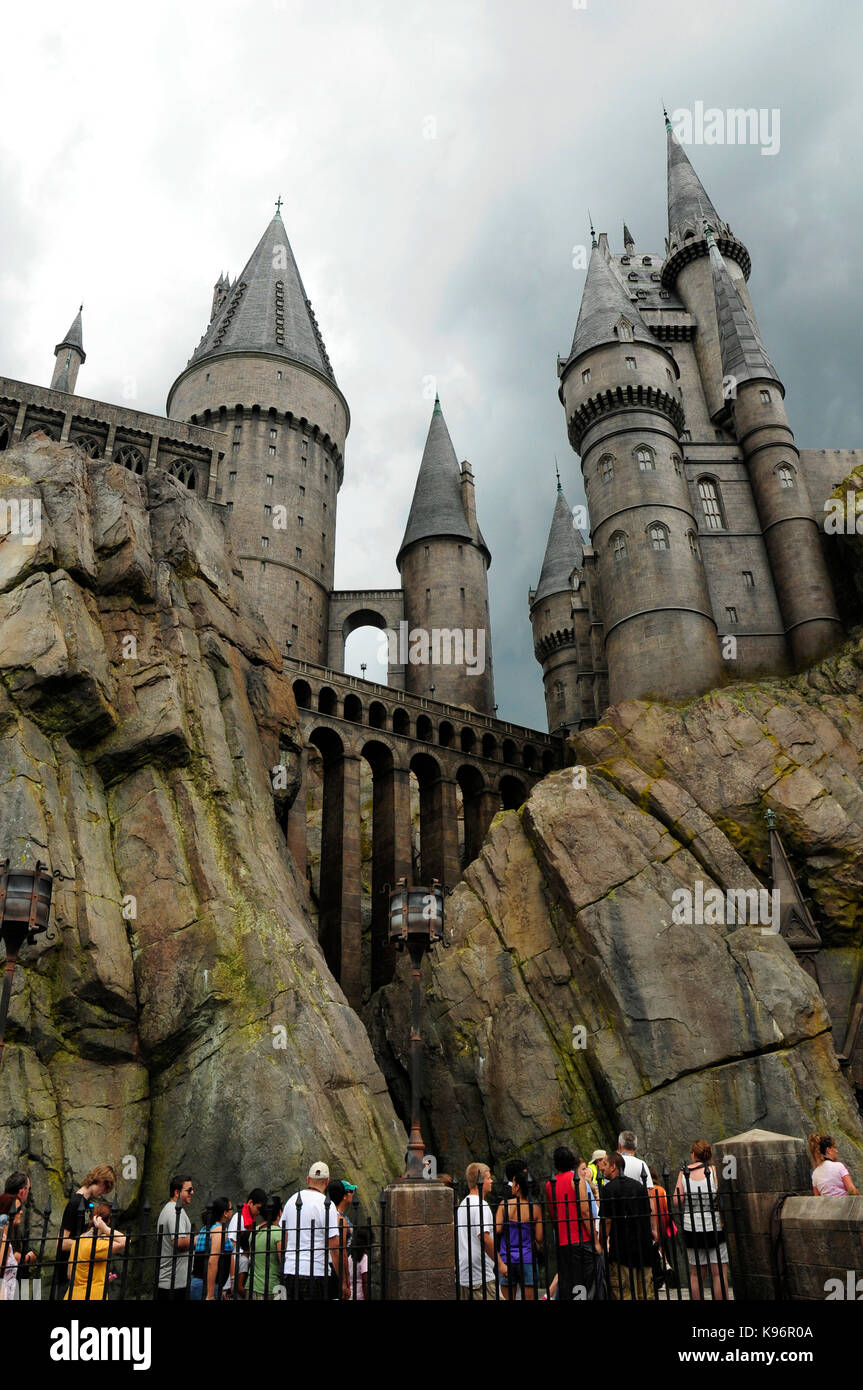 Il castello di Hogwarts, il mondo di Wizarding di Harry Potter, Universal Studios Florida, Stati Uniti d'America Foto Stock