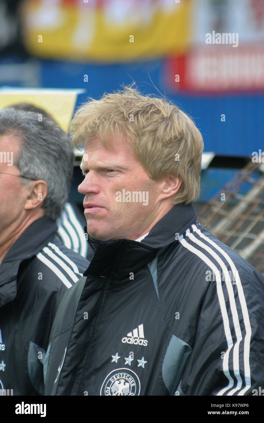 Irlanda del Nord / Germania a Windsor Park, a Belfast il 04 giugno 2005. Oliver KAHN Germania. Foto Stock