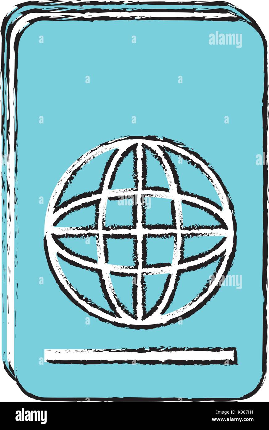 Passaporto Documento icona isolato illustrazione vettoriale design Illustrazione Vettoriale