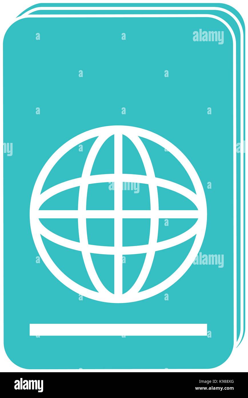 Passaporto Documento icona isolato illustrazione vettoriale design Illustrazione Vettoriale