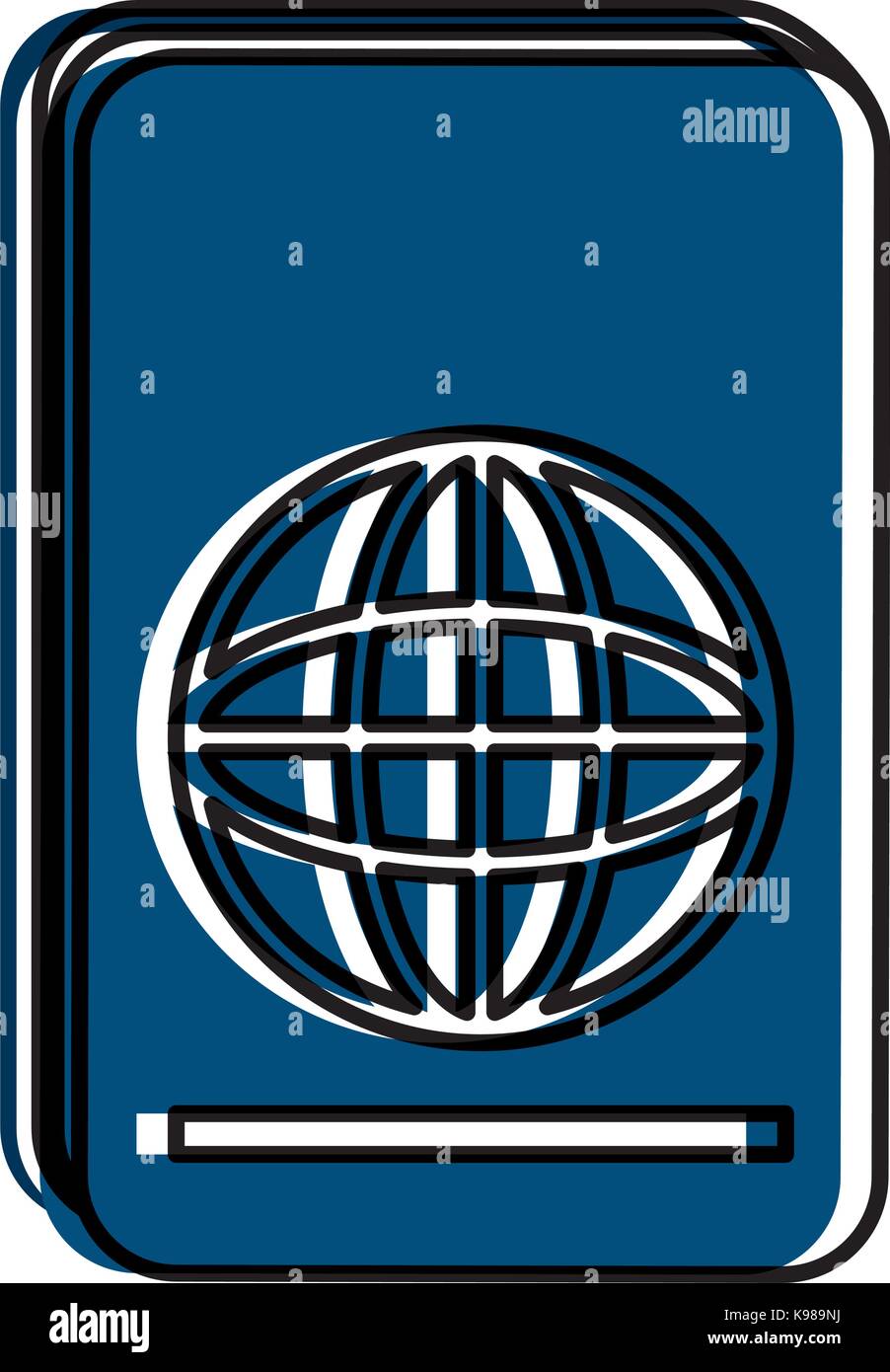 Passaporto Documento icona isolato illustrazione vettoriale design Illustrazione Vettoriale