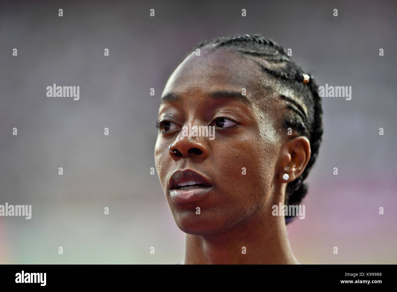 Lorraine Ugen (Gran Bretagna) salto in lungo - atletica leggera IAAF Campionati del Mondo - Londra 2017 Foto Stock