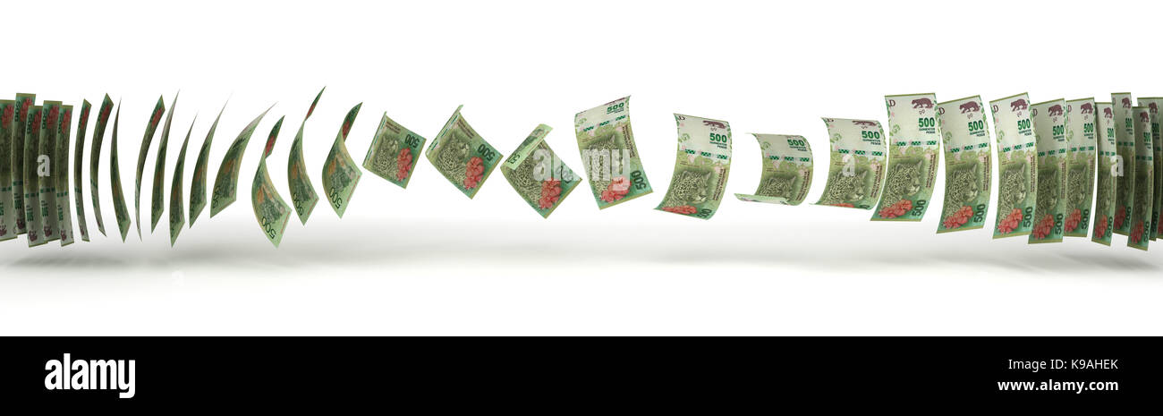 Argentina pesos trasferimento (isolato con percorso di clipping) Foto Stock