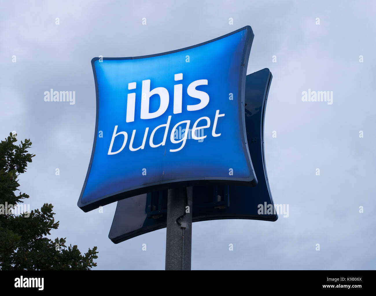 Ibis hotel economico segno, Germania, Europa. Foto Stock
