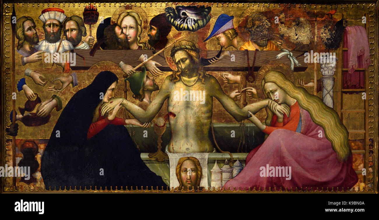 Cristo come l uomo dei dolori con i simboli della Passione 1400 dal San Pietro Martire conservatorio di Firenze Foto Stock
