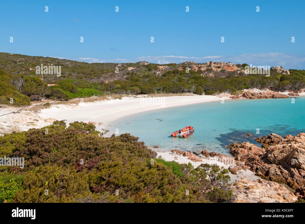 Incontaminata Famosa Spiaggia Rosa Spiaggia Di Cala Di Roto