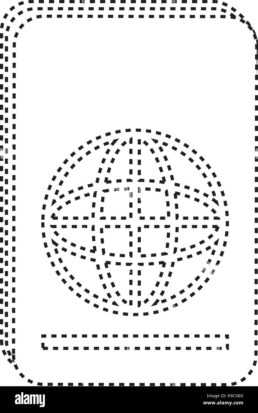 Passaporto Documento icona isolato illustrazione vettoriale design Illustrazione Vettoriale