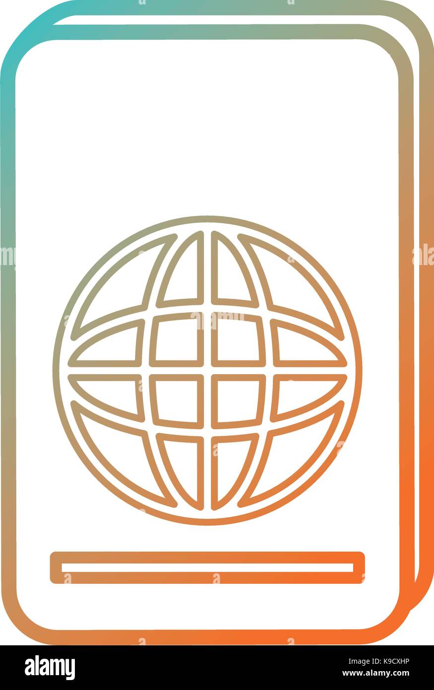 Passaporto Documento icona isolato illustrazione vettoriale design Illustrazione Vettoriale