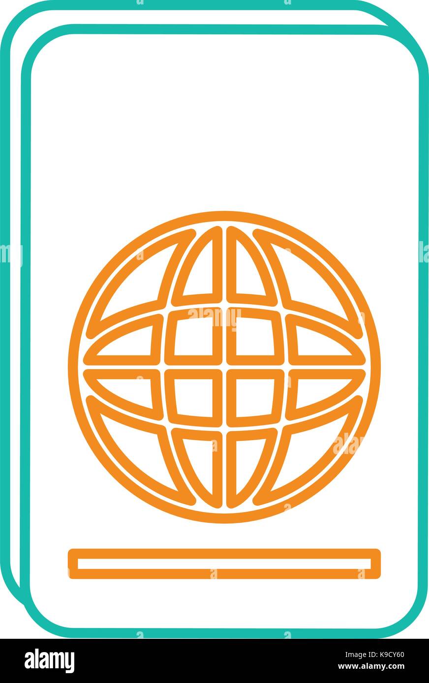 Passaporto Documento icona isolato illustrazione vettoriale design Illustrazione Vettoriale