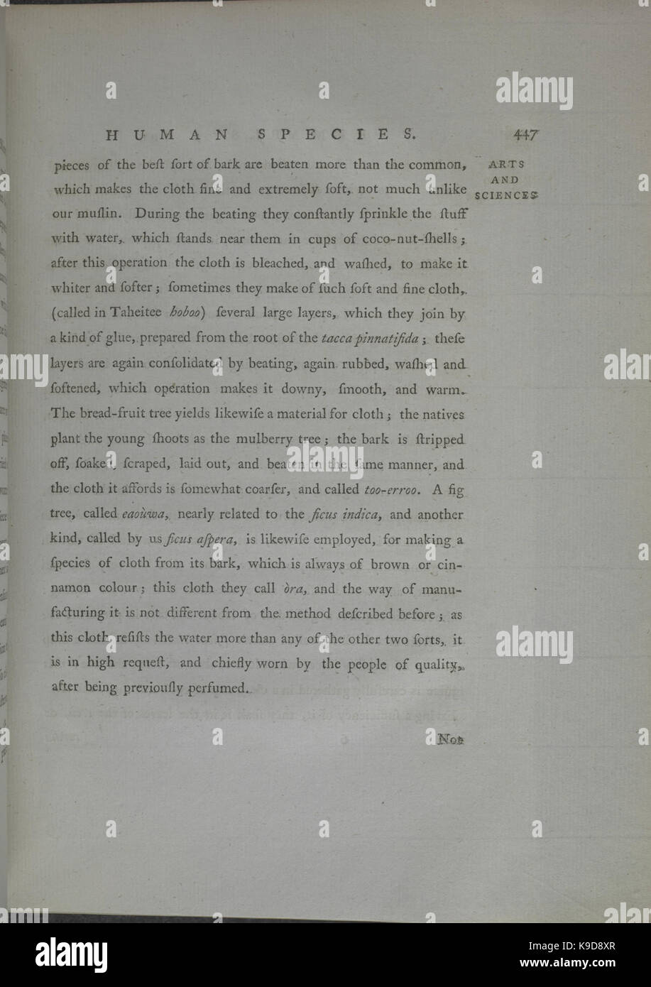 Le osservazioni fatte nel corso di un viaggio in giro per il mondo (in H.M.S. Risoluzione) sulla geografia fisica, storia naturale, etica e filosofia, soprattutto su (pagina 447) BHL34344627 Foto Stock