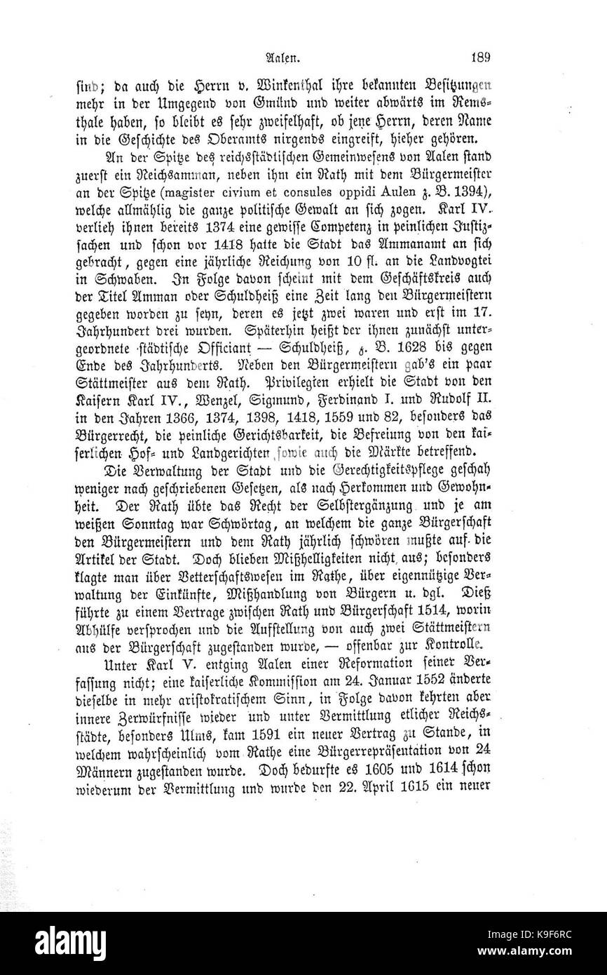Oberamt Aalen 189 Foto Stock