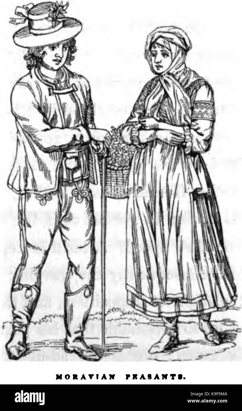 Moravian contadini. Edmund Spencer (capt.). Viaggi in western Causasus.1838. Capitolo XXIII Foto Stock