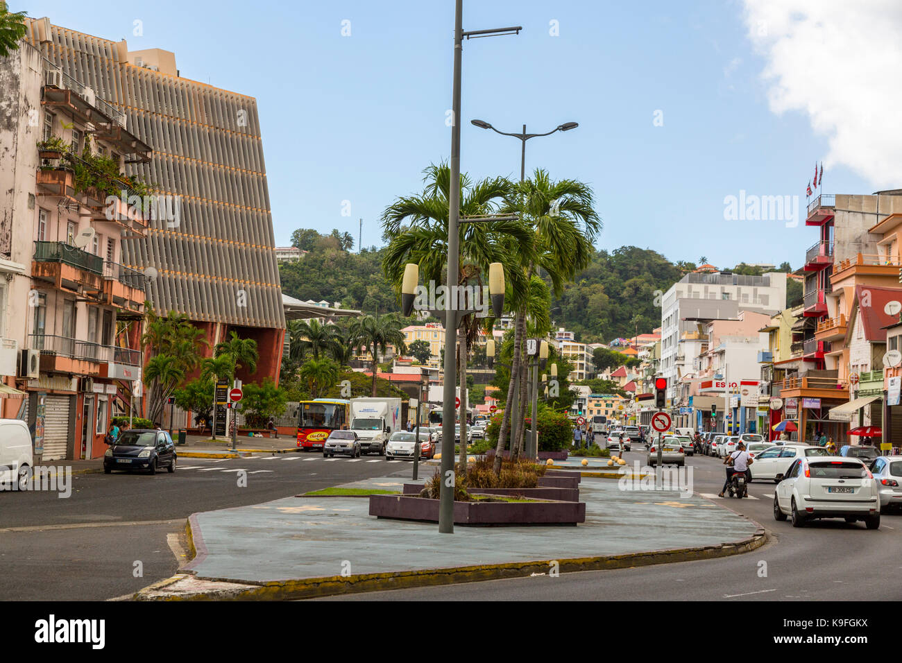 Fort-de-France, Martinica. Il generale de Gaulle Boulevard. Foto Stock