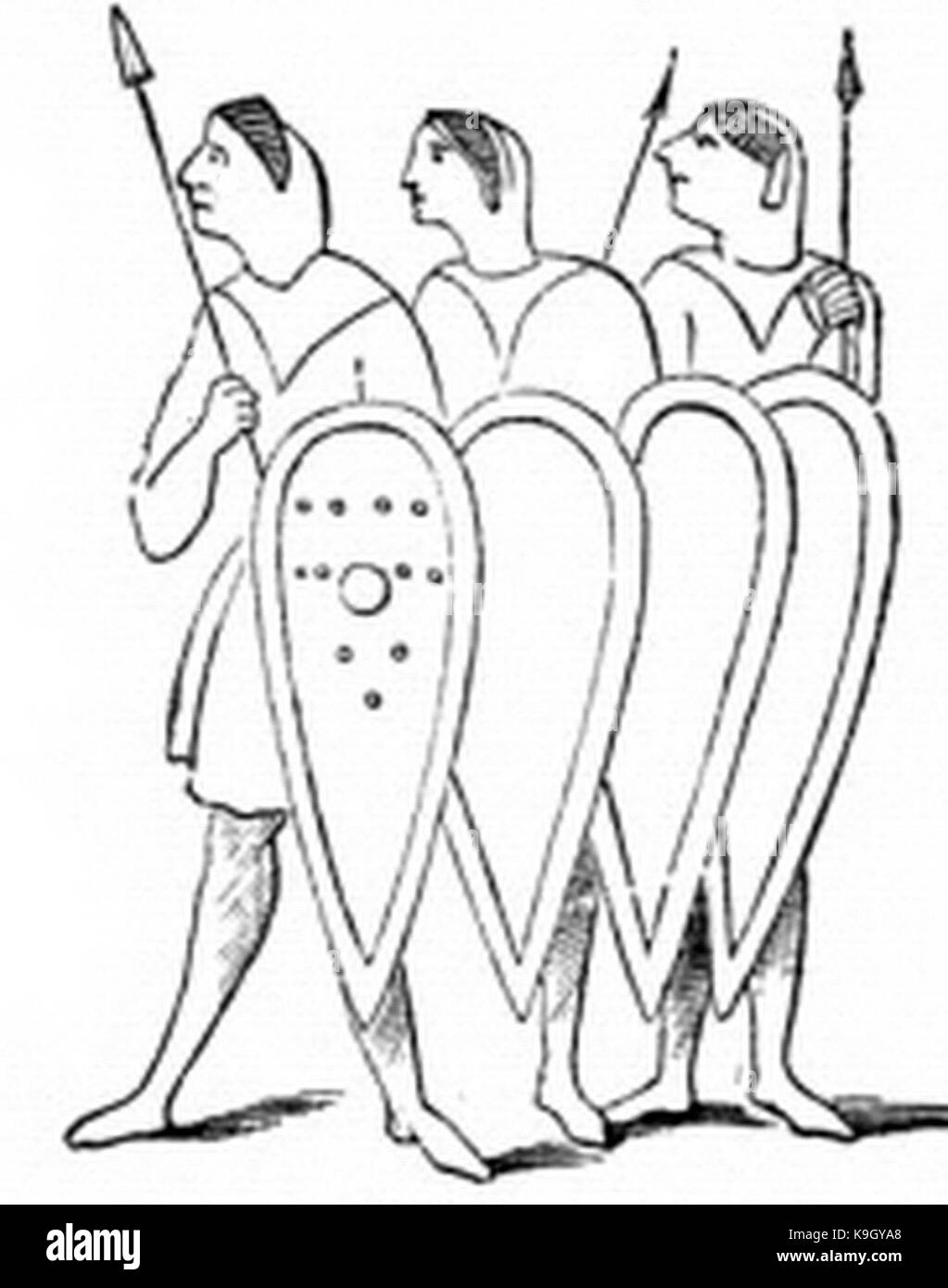 P144 soldati normanno Foto Stock