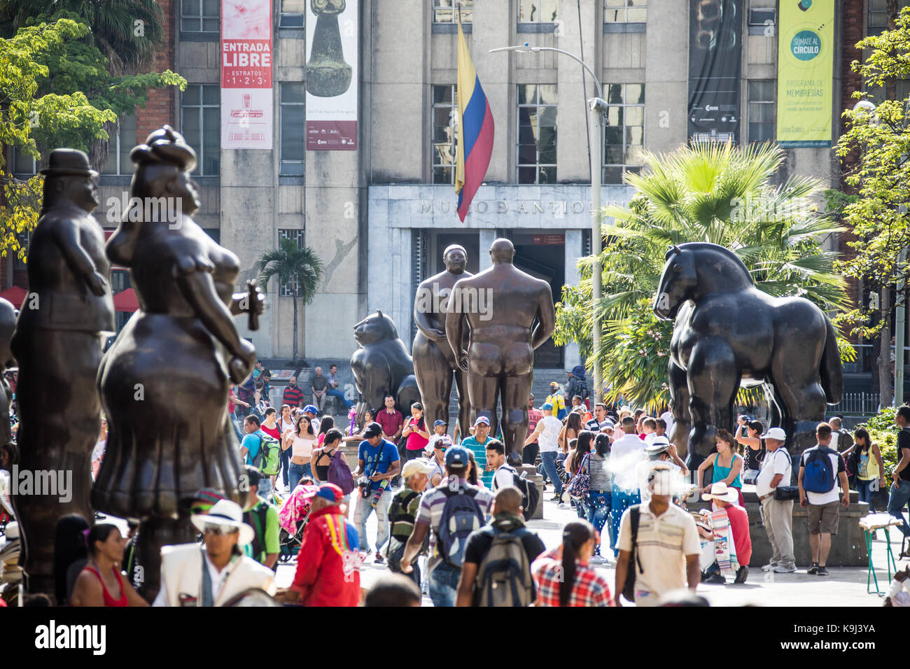 Botero Plaza, Medellin, Colombia Foto Stock