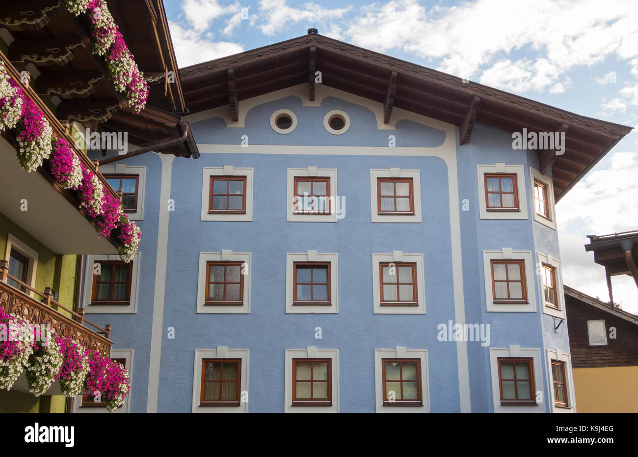 Bischofshofen, pongau, Salzburger Land Austria, tipica casa austriaca Foto Stock
