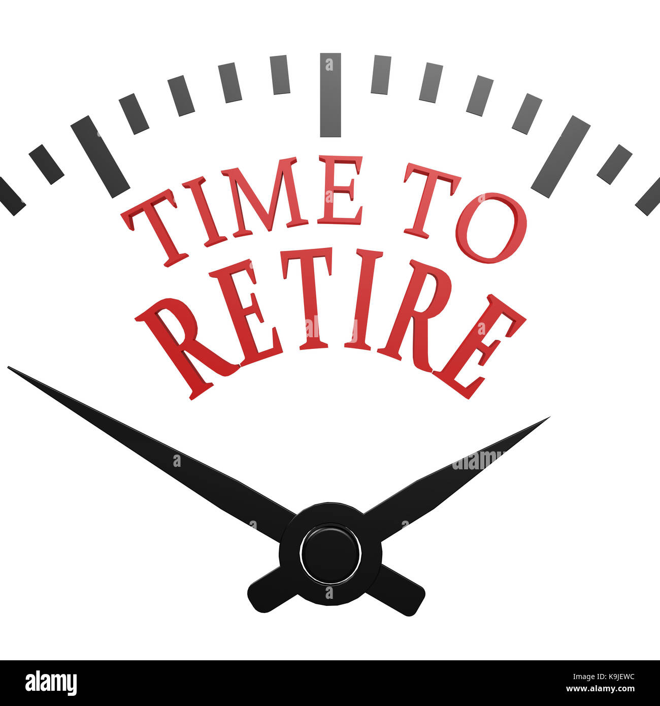 Tempo di andare in pensione orologio Foto stock - Alamy