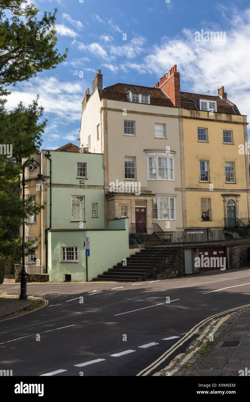 Princes Buildings case con terrazza d'epoca, Clifton, Bristol, Inghilterra, Regno Unito Foto Stock