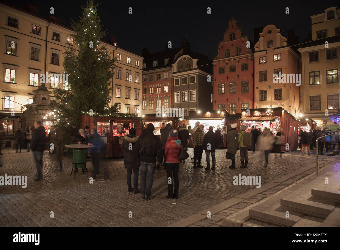 Fiera di natale in Gamla stan Stoccolma 2016 Foto Stock