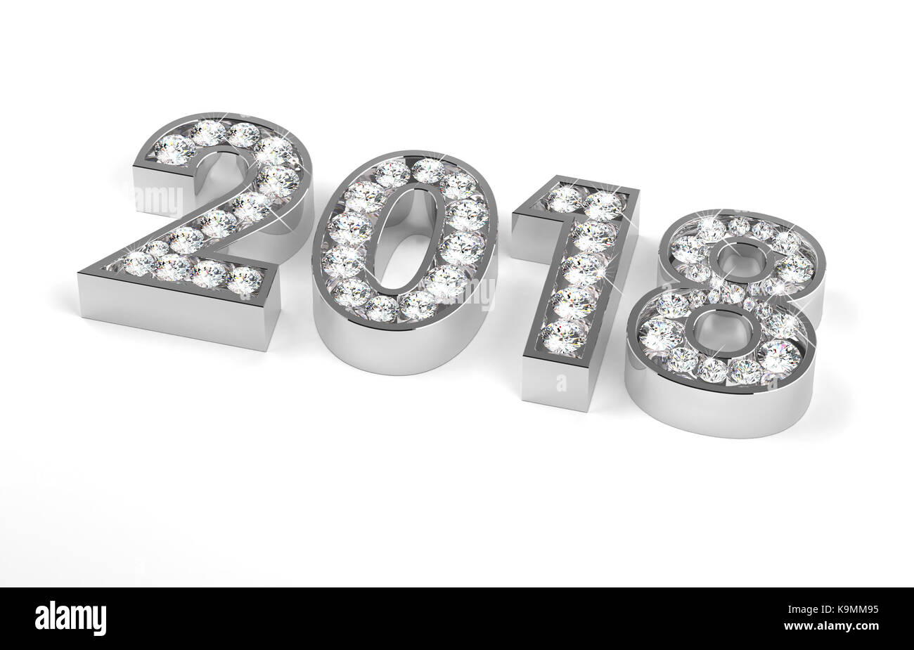 Anno nuovo diamanti 2018 Foto Stock