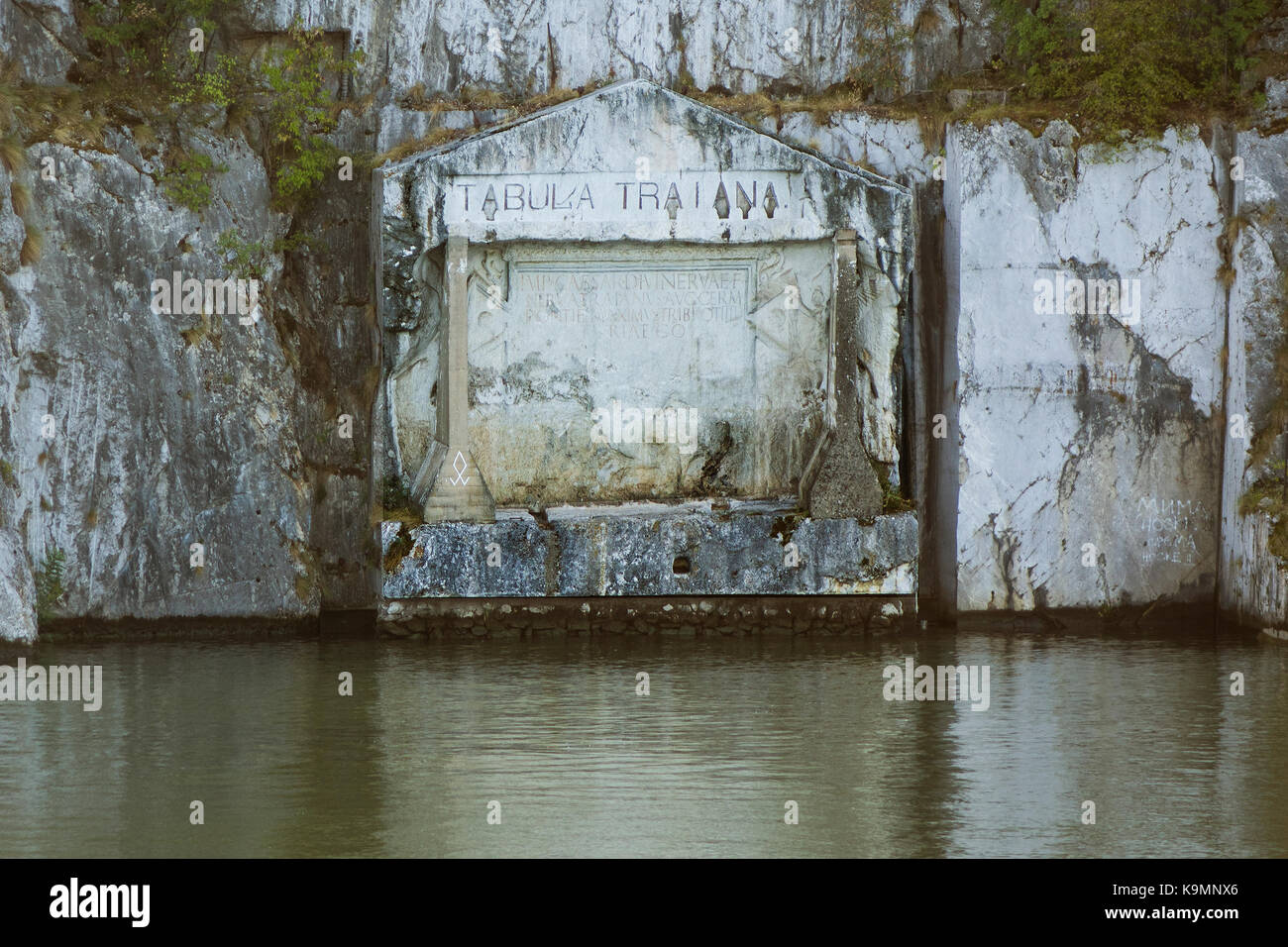 La Serbia, Danubio sul cancello di ferro, Tabula Traiana Foto Stock